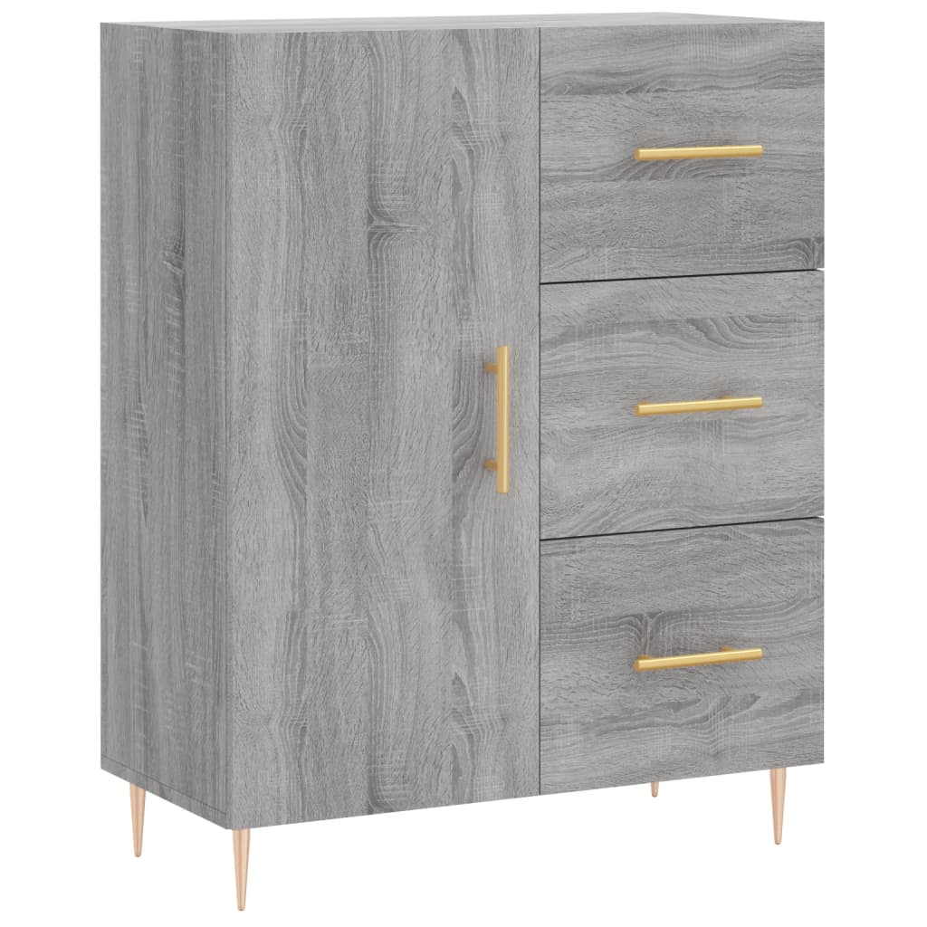 vidaXL Highboard Grey Sonoma 69,5x34x180 cm Engineered Wood