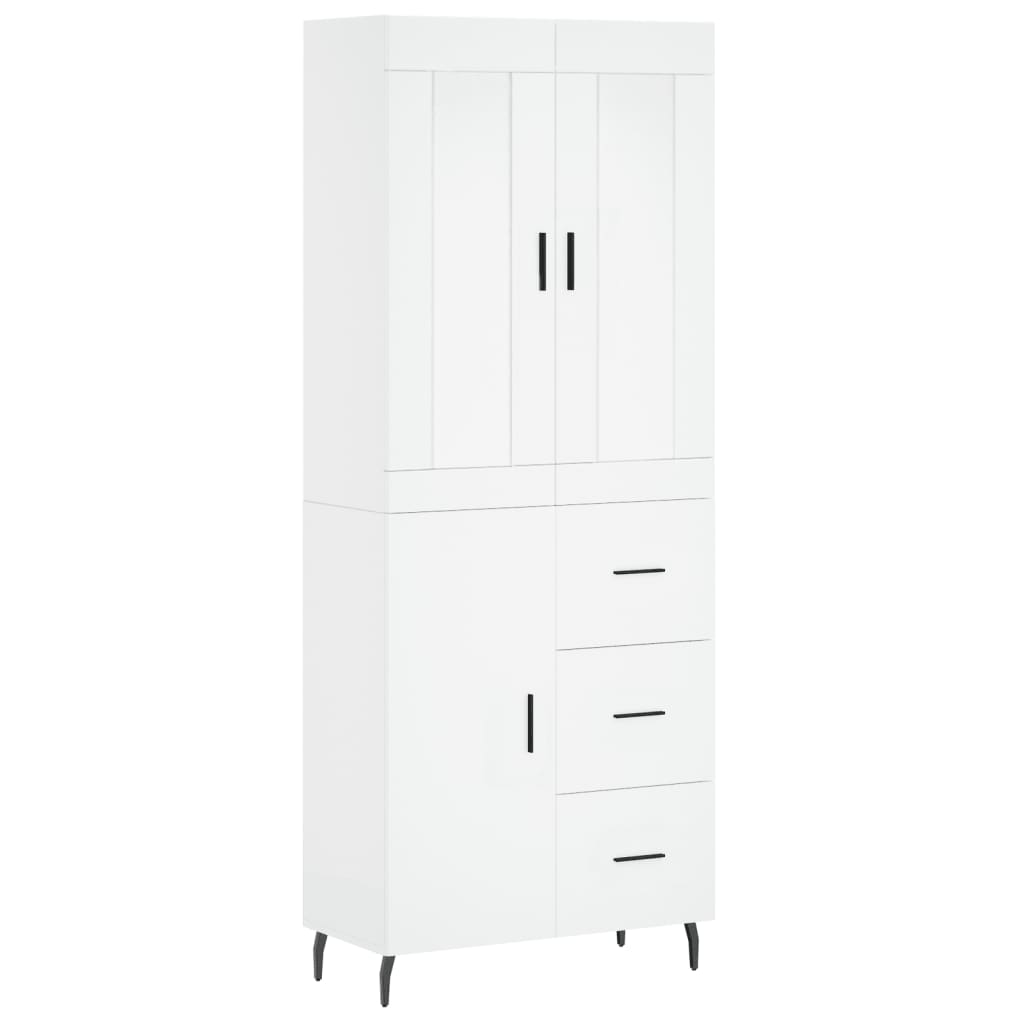vidaXL Highboard White 69.5x34x180 cm Engineered Wood