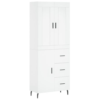 vidaXL Highboard White 69,5x34x180 cm Engineered Wood
