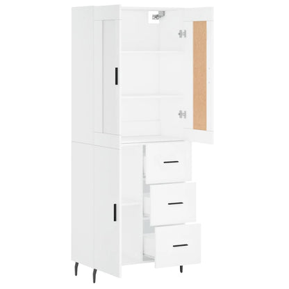 vidaXL Highboard White 69.5x34x180 cm Engineered Wood