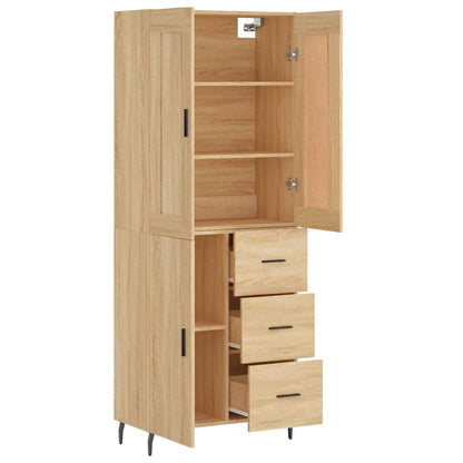 vidaXL Highboard Sonoma Oak 69,5x34x180 cm Engineered Wood