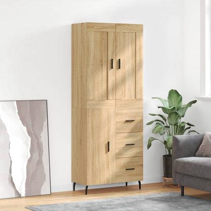vidaXL Highboard Sonoma Oak 69,5x34x180 cm Engineered Wood