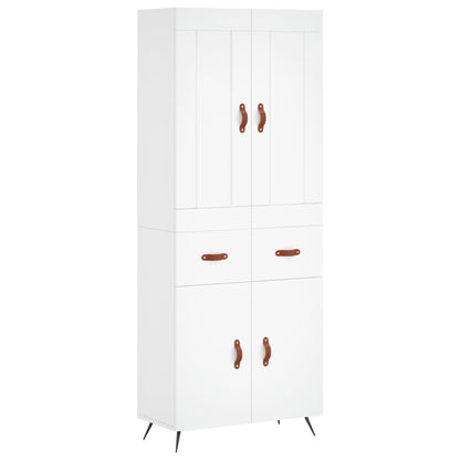 vidaXL Highboard White 69.5x34x180 cm Engineered Wood