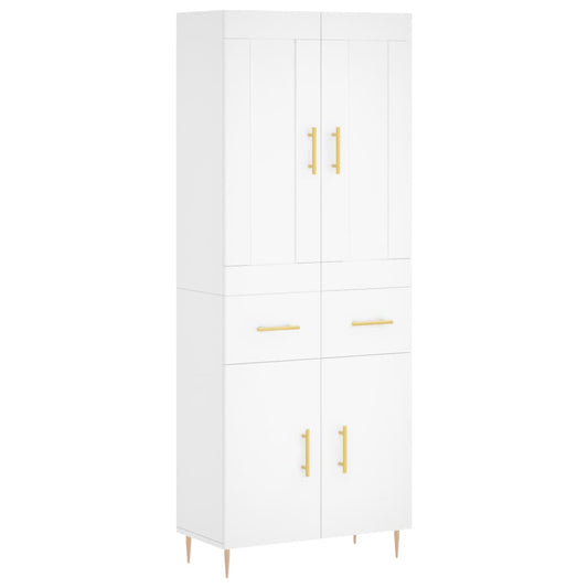 vidaXL Highboard White 69.5x34x180 cm Engineered Wood
