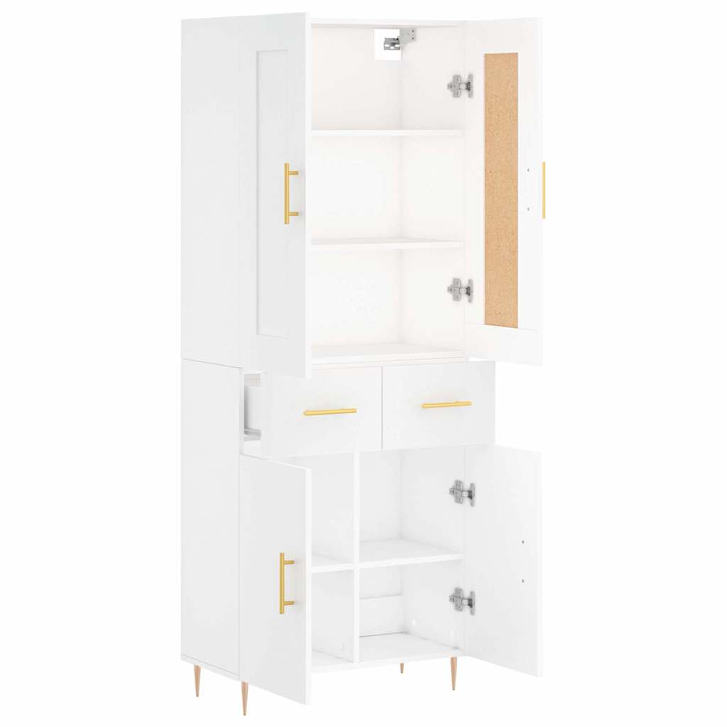 vidaXL Highboard White 69.5x34x180 cm Engineered Wood