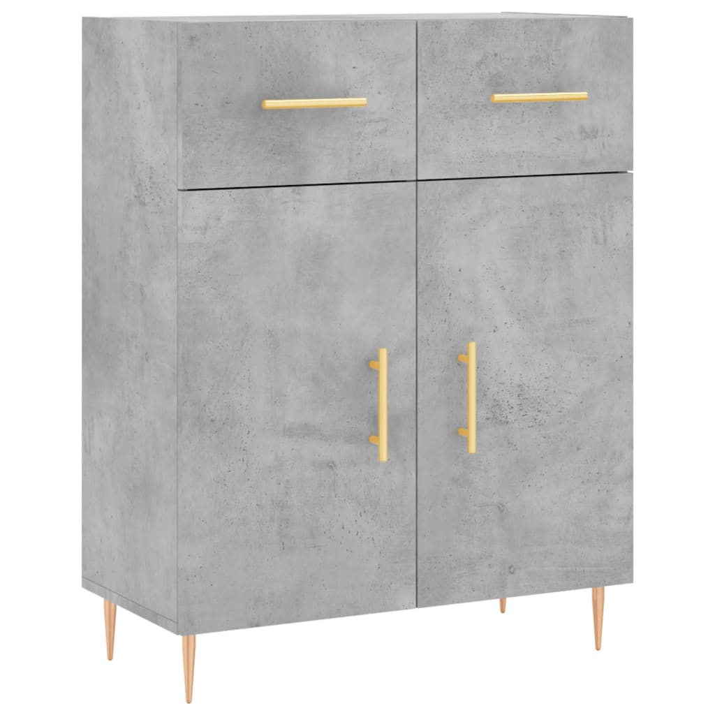 vidaXL Highboard Concrete Grey 69,5x34x180 cm Engineered Wood