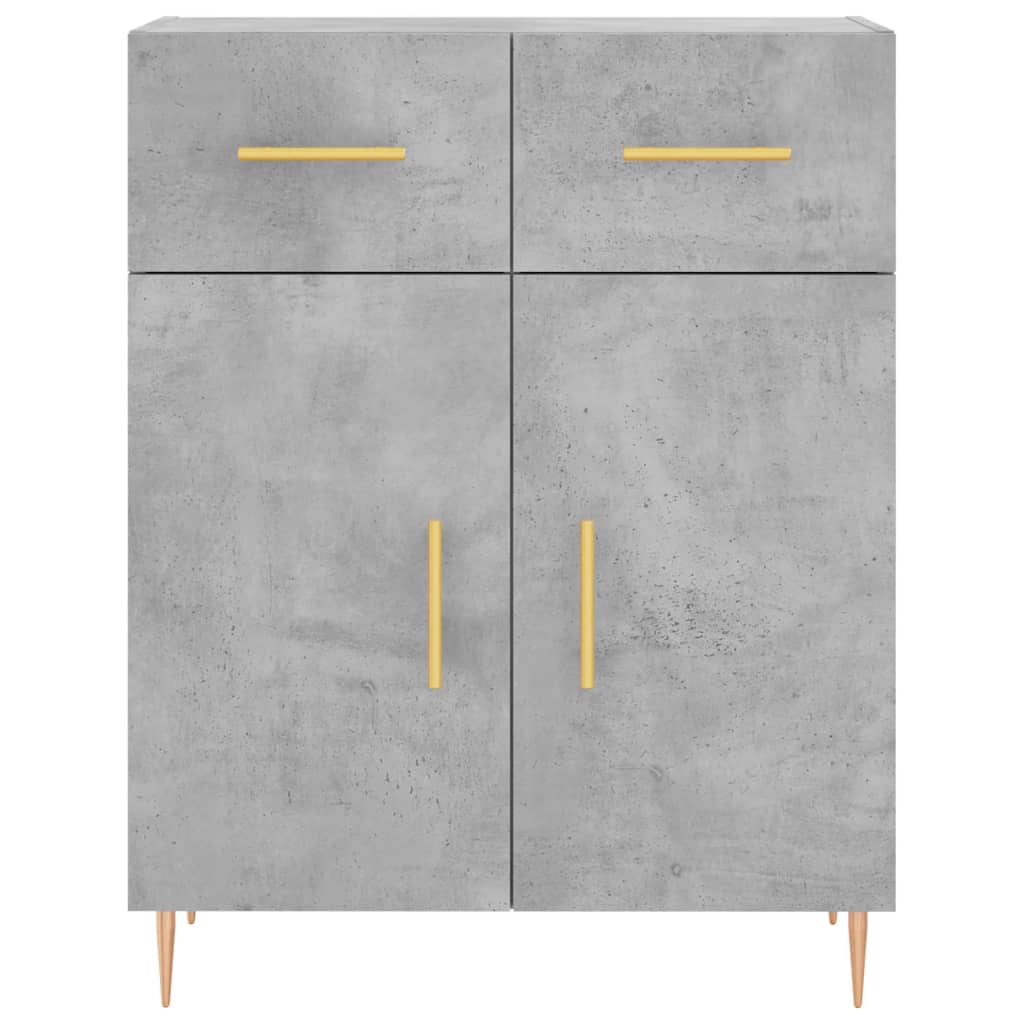 vidaXL Highboard Concrete Grey 69,5x34x180 cm Engineered Wood
