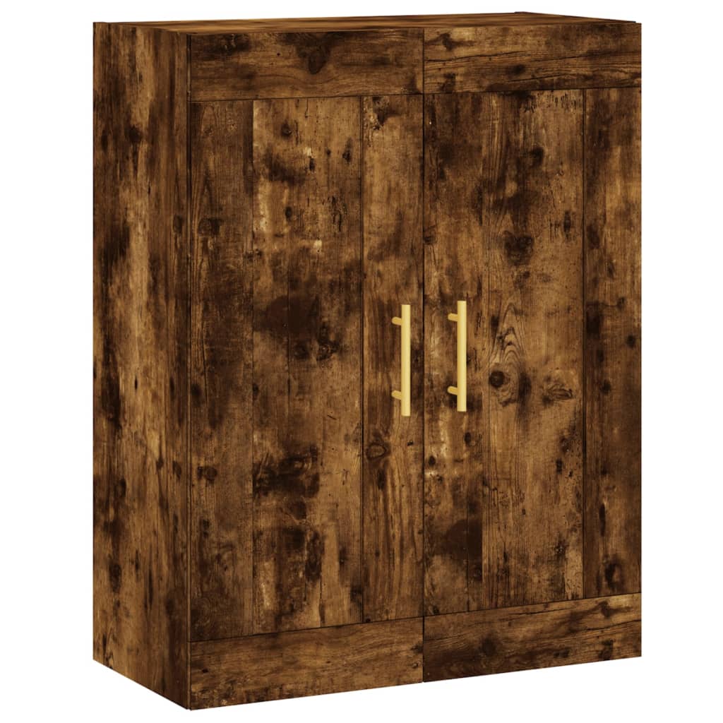 vidaXL Highboard Smoked Oak 69.5x34x180 cm Engineered Wood