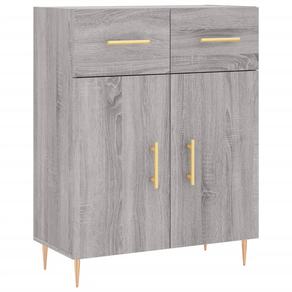 vidaXL Highboard Grey Sonoma 69,5x34x180 cm Engineered Wood