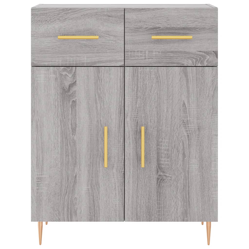 vidaXL Highboard Grey Sonoma 69,5x34x180 cm Engineered Wood