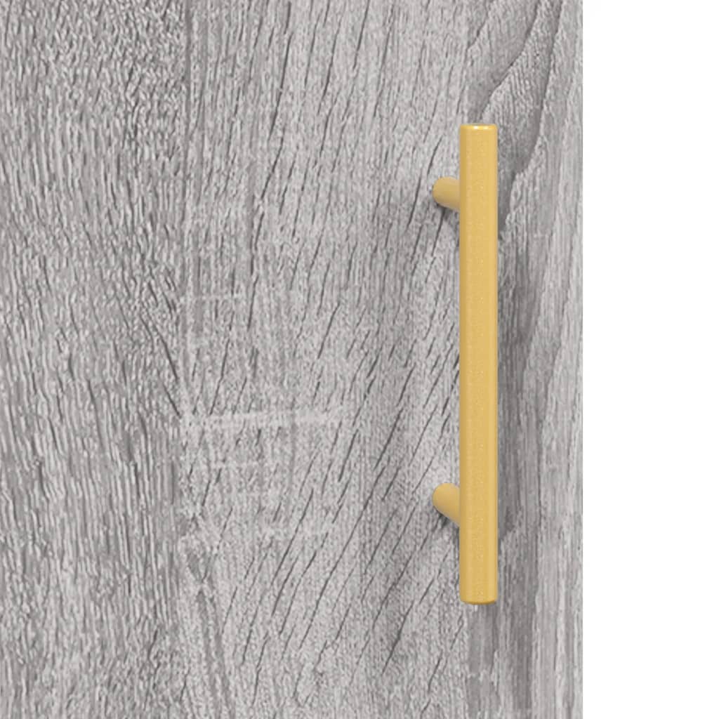 vidaXL Highboard Grey Sonoma 69,5x34x180 cm Engineered Wood