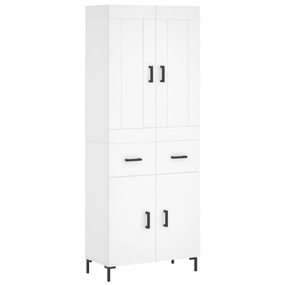 vidaXL Highboard White 69,5x34x180 cm Engineered Wood
