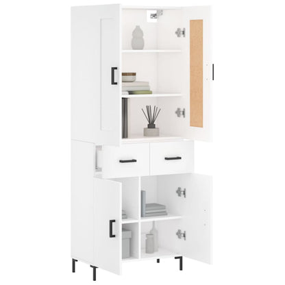 vidaXL Highboard White 69,5x34x180 cm Engineered Wood