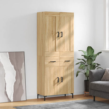 vidaXL Highboard Sonoma Oak 69,5x34x180 cm Engineered Wood