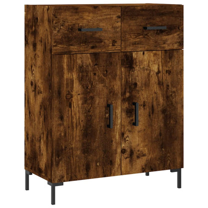vidaXL Highboard Smoked Oak 69.5x34x180 cm Engineered Wood