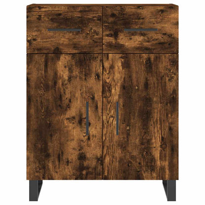 vidaXL Highboard Smoked Oak 69,5x34x180 cm Engineered Wood