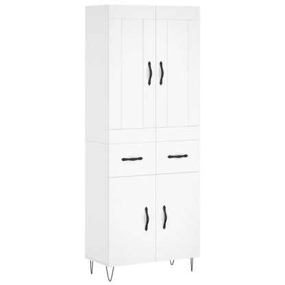 vidaXL Highboard White 69.5x34x180 cm Engineered Wood