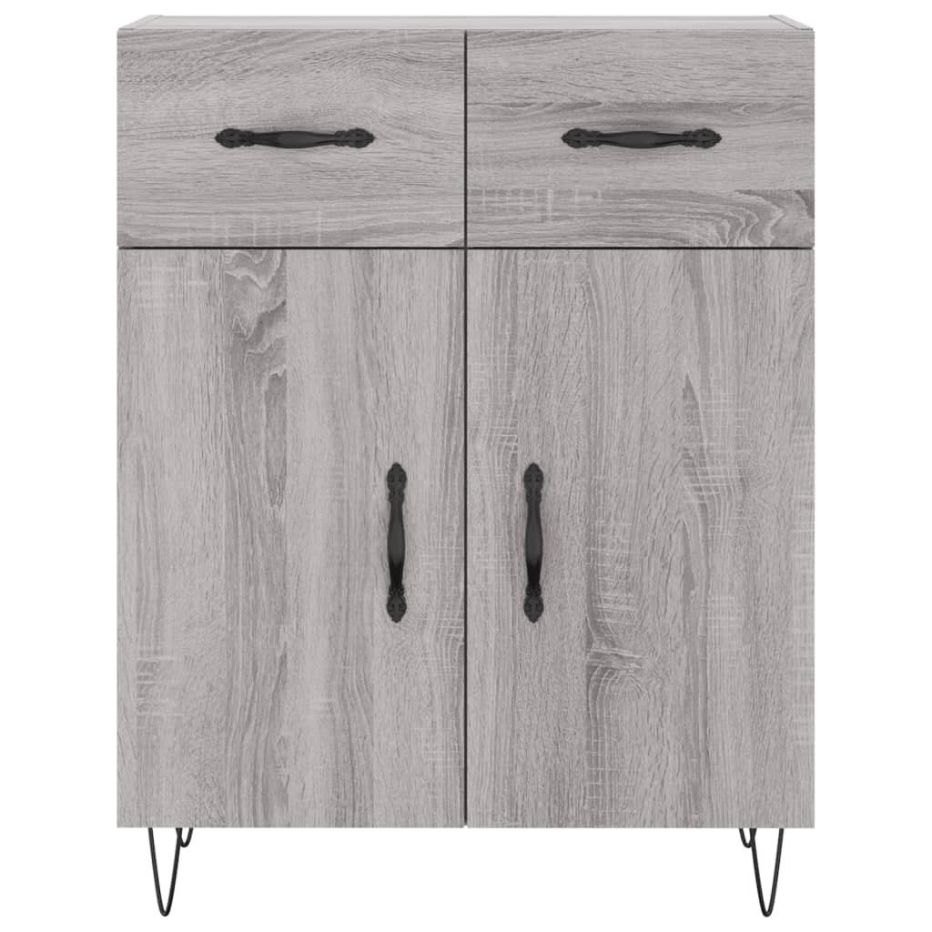 vidaXL Highboard Grey Sonoma 69,5x34x180 cm Engineered Wood