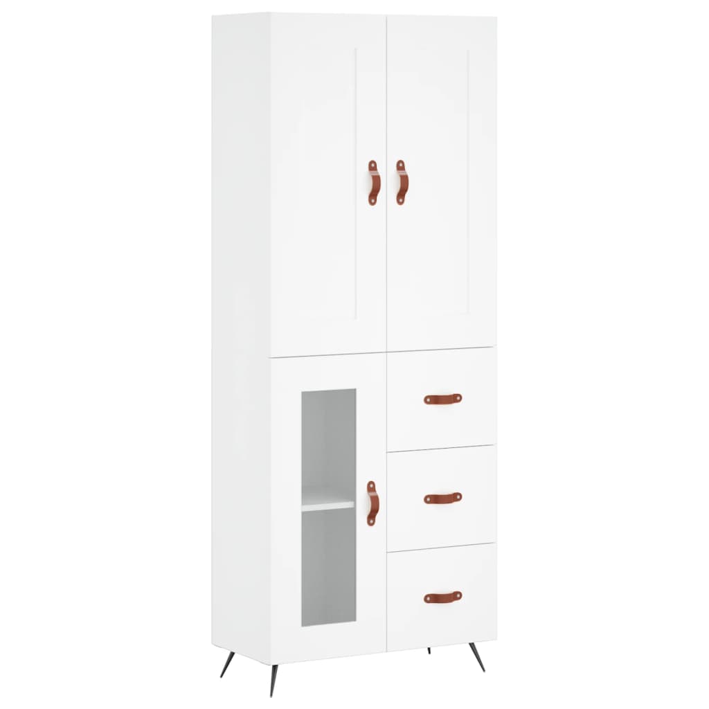 vidaXL Highboard White 69,5x34x180 cm Engineered Wood