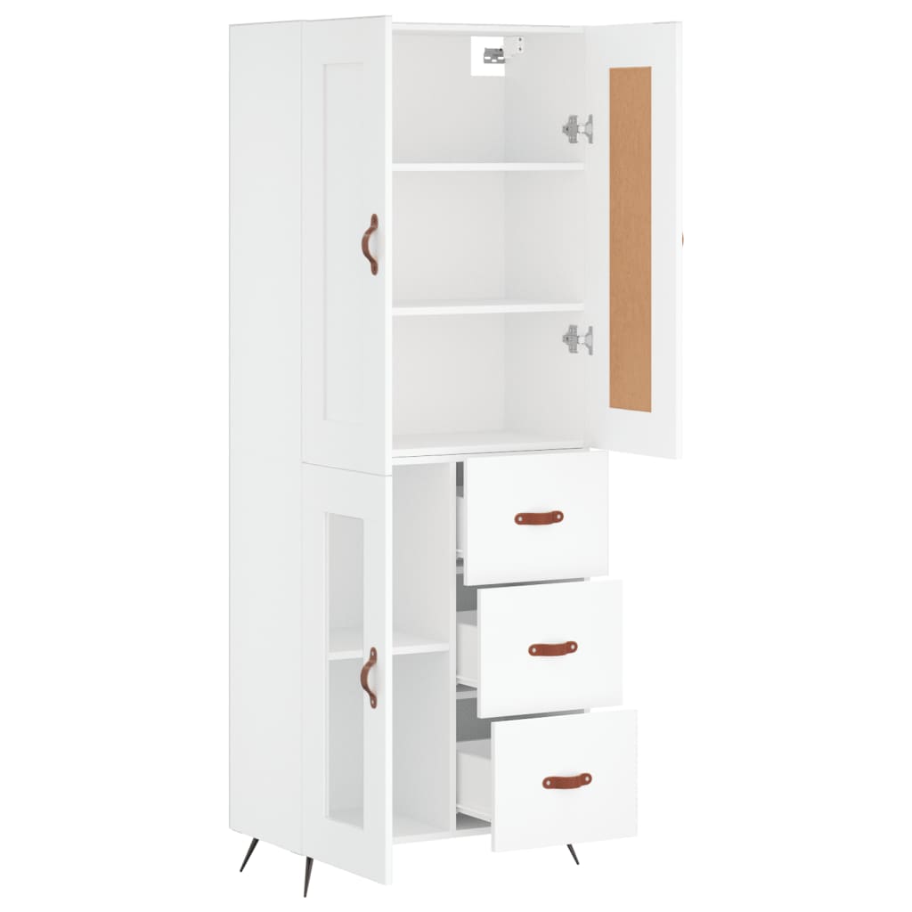 vidaXL Highboard White 69,5x34x180 cm Engineered Wood