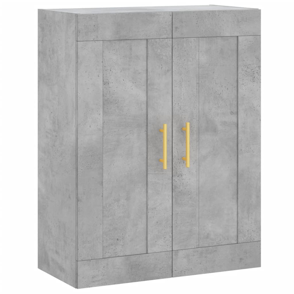 vidaXL Highboard Concrete Grey 69.5x34x180 cm Engineered Wood