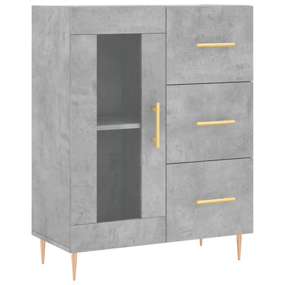vidaXL Highboard Concrete Grey 69,5x34x180 cm Engineered Wood