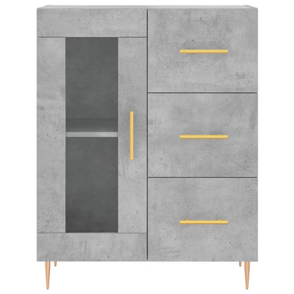 vidaXL Highboard Concrete Grey 69,5x34x180 cm Engineered Wood