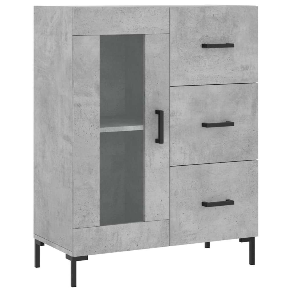 vidaXL Highboard Concrete Grey 69,5x34x180 cm Engineered Wood