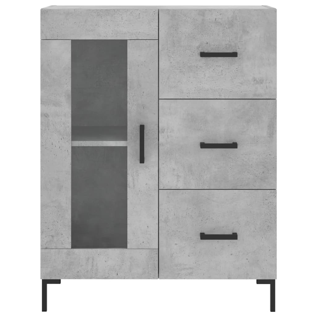 vidaXL Highboard Concrete Grey 69,5x34x180 cm Engineered Wood