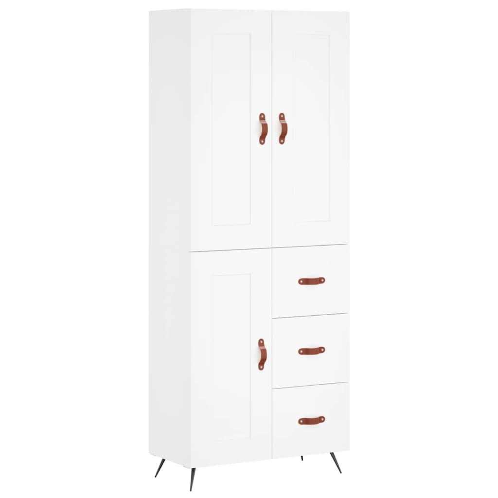 vidaXL Highboard White 69,5x34x180 cm Engineered Wood