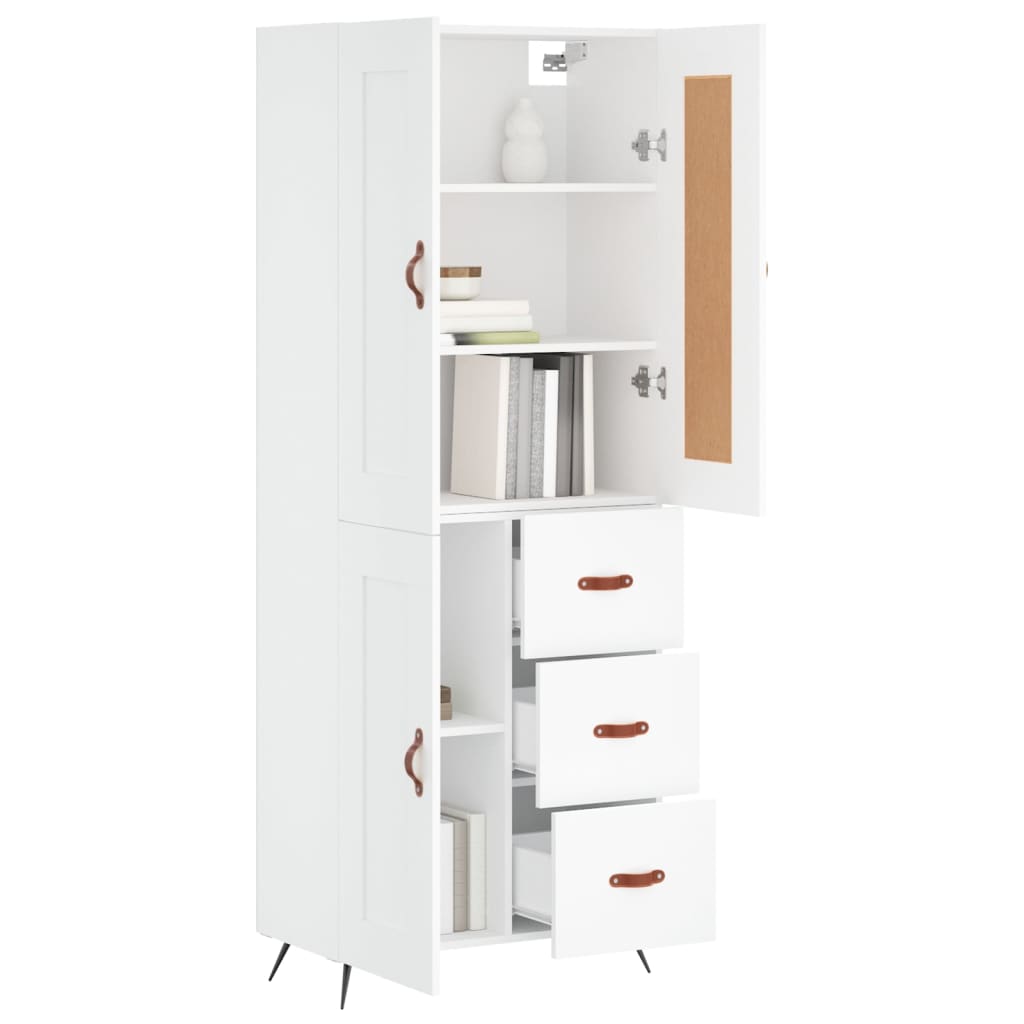 vidaXL Highboard White 69,5x34x180 cm Engineered Wood
