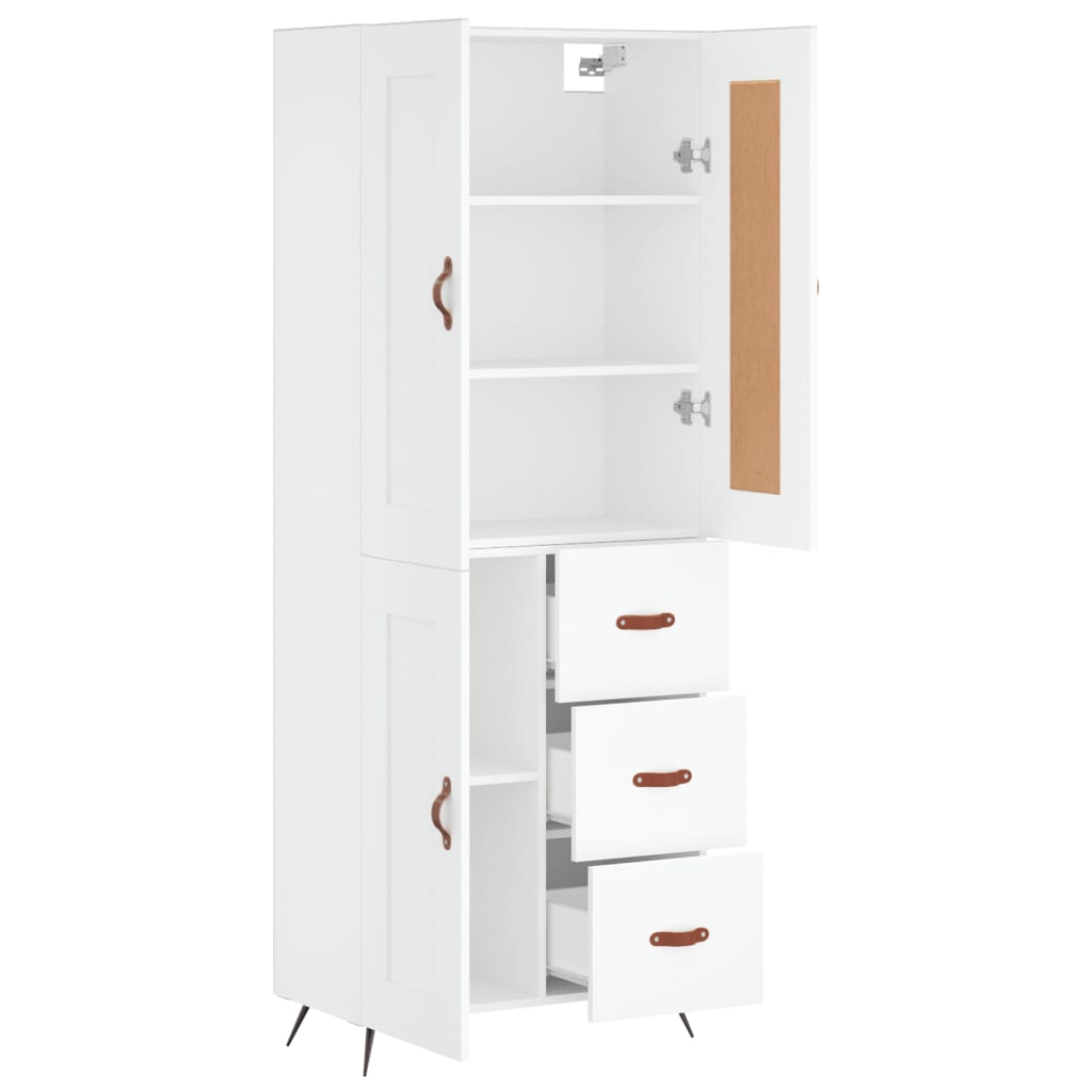 vidaXL Highboard White 69,5x34x180 cm Engineered Wood