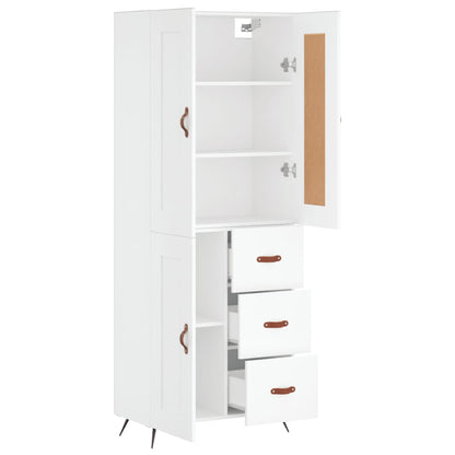 vidaXL Highboard White 69,5x34x180 cm Engineered Wood