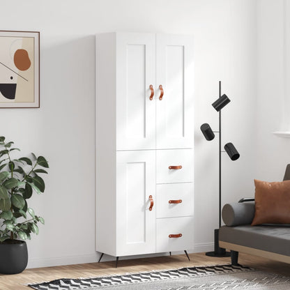 vidaXL Highboard White 69,5x34x180 cm Engineered Wood