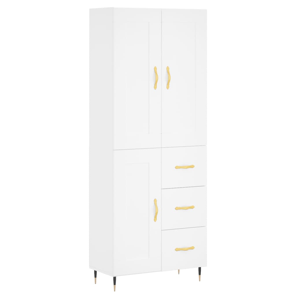 vidaXL Highboard White 69,5x34x180 cm Engineered Wood