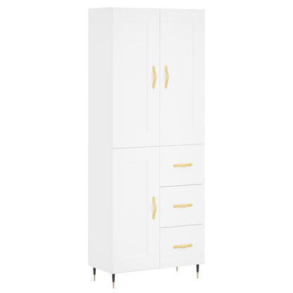 vidaXL Highboard White 69,5x34x180 cm Engineered Wood