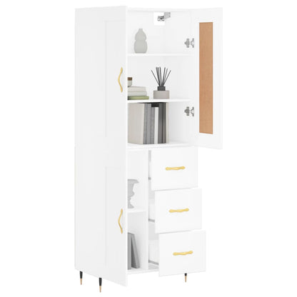 vidaXL Highboard White 69,5x34x180 cm Engineered Wood
