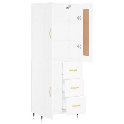 vidaXL Highboard White 69,5x34x180 cm Engineered Wood