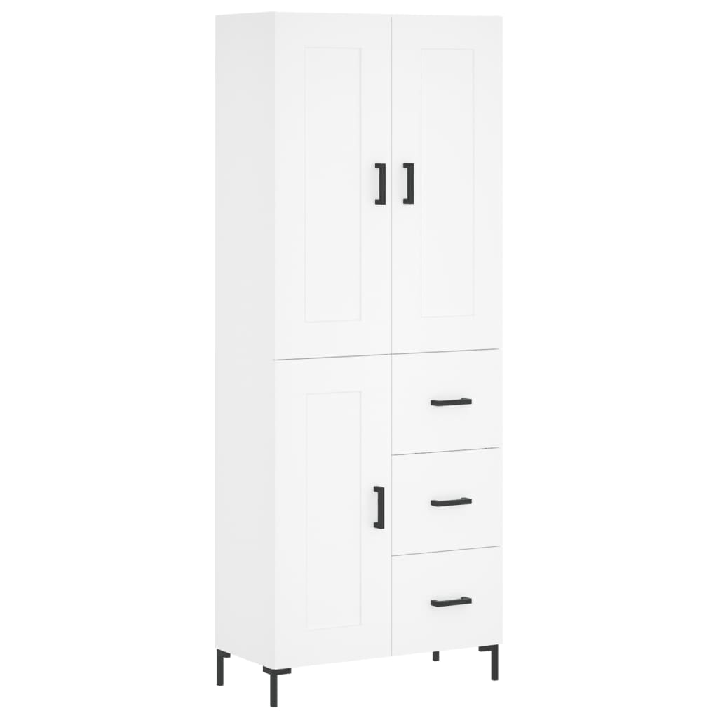 vidaXL Highboard White 69,5x34x180 cm Engineered Wood