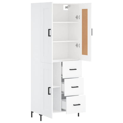 vidaXL Highboard White 69,5x34x180 cm Engineered Wood