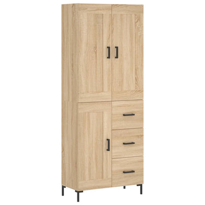 vidaXL Highboard Sonoma Oak 69.5x34x180 cm Engineered Wood