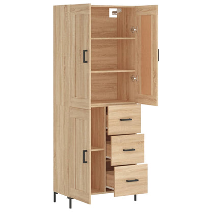 vidaXL Highboard Sonoma Oak 69,5x34x180 cm Engineered Wood