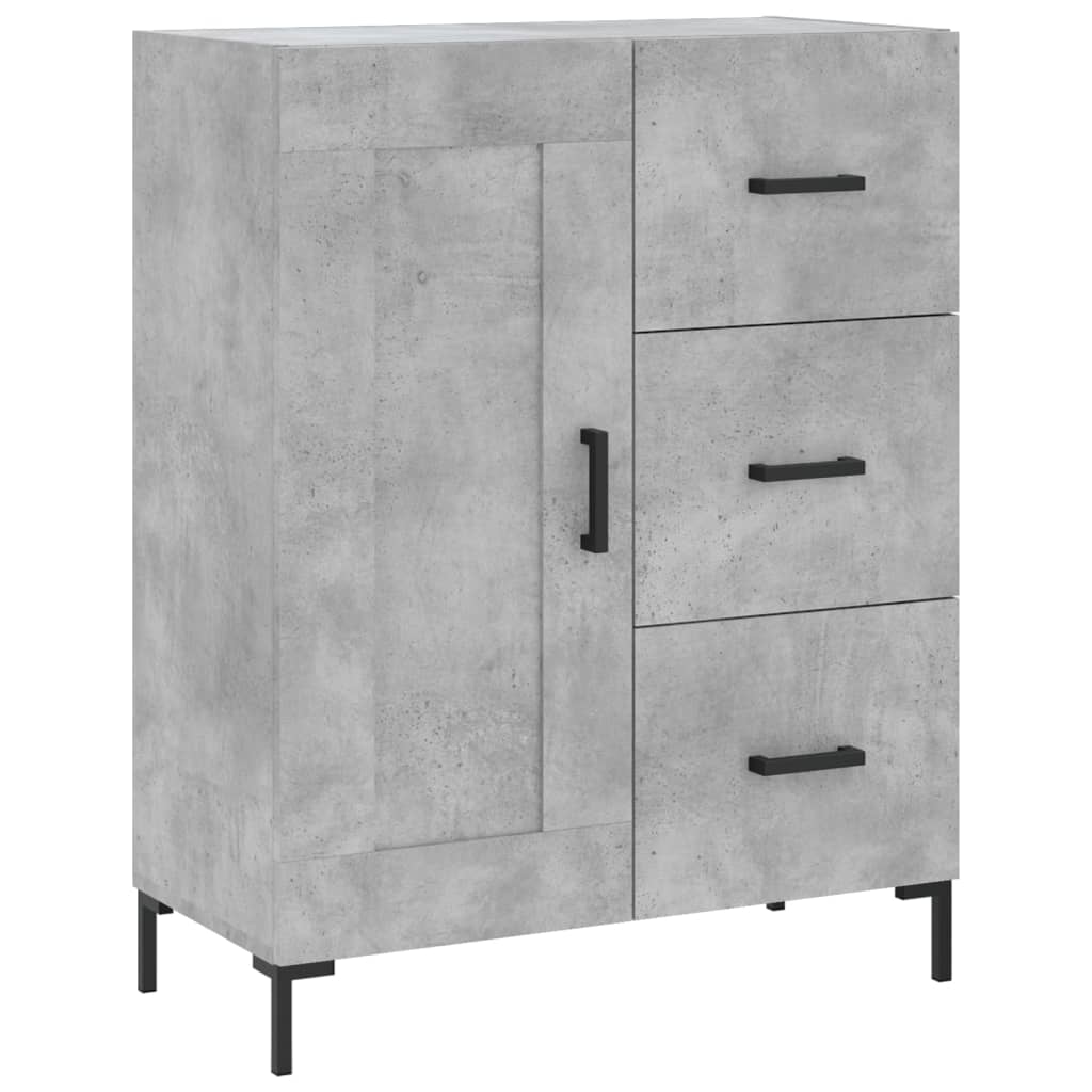 vidaXL Highboard Concrete Grey 69,5x34x180 cm Engineered Wood
