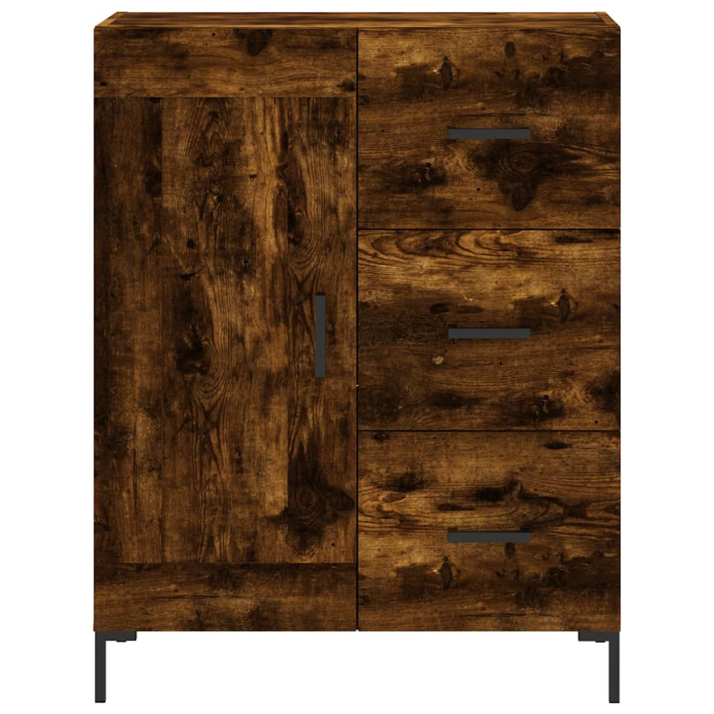 vidaXL Highboard Smoked Oak 69.5x34x180 cm Engineered Wood