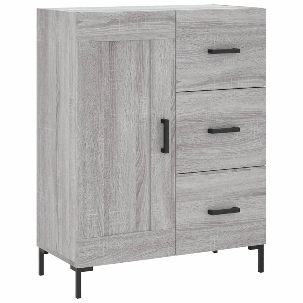 vidaXL Highboard Grey Sonoma 69,5x34x180 cm Engineered Wood