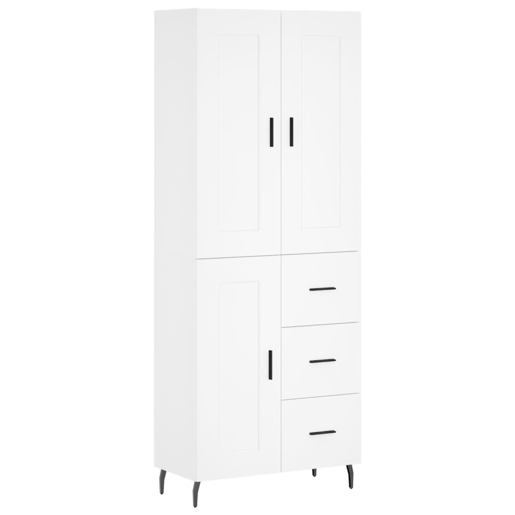 vidaXL Highboard White 69,5x34x180 cm Engineered Wood