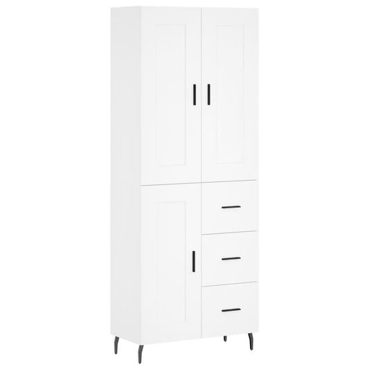 vidaXL Highboard White 69,5x34x180 cm Engineered Wood