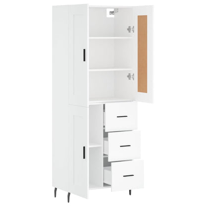 vidaXL Highboard White 69,5x34x180 cm Engineered Wood