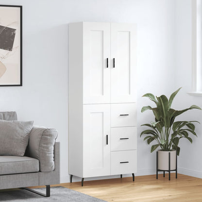 vidaXL Highboard White 69,5x34x180 cm Engineered Wood