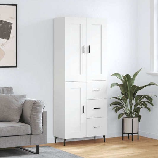 vidaXL Highboard White 69,5x34x180 cm Engineered Wood